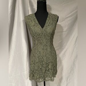 KEEPSAKE the Label Olive Lace Mini Dress